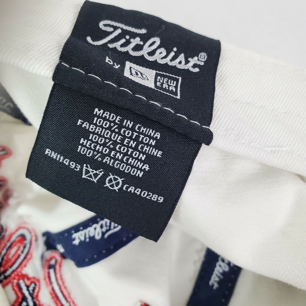 Titleist Embroidered Mens Golf Hat Adjustable Blue Red Lettering - Picture 4 of 9